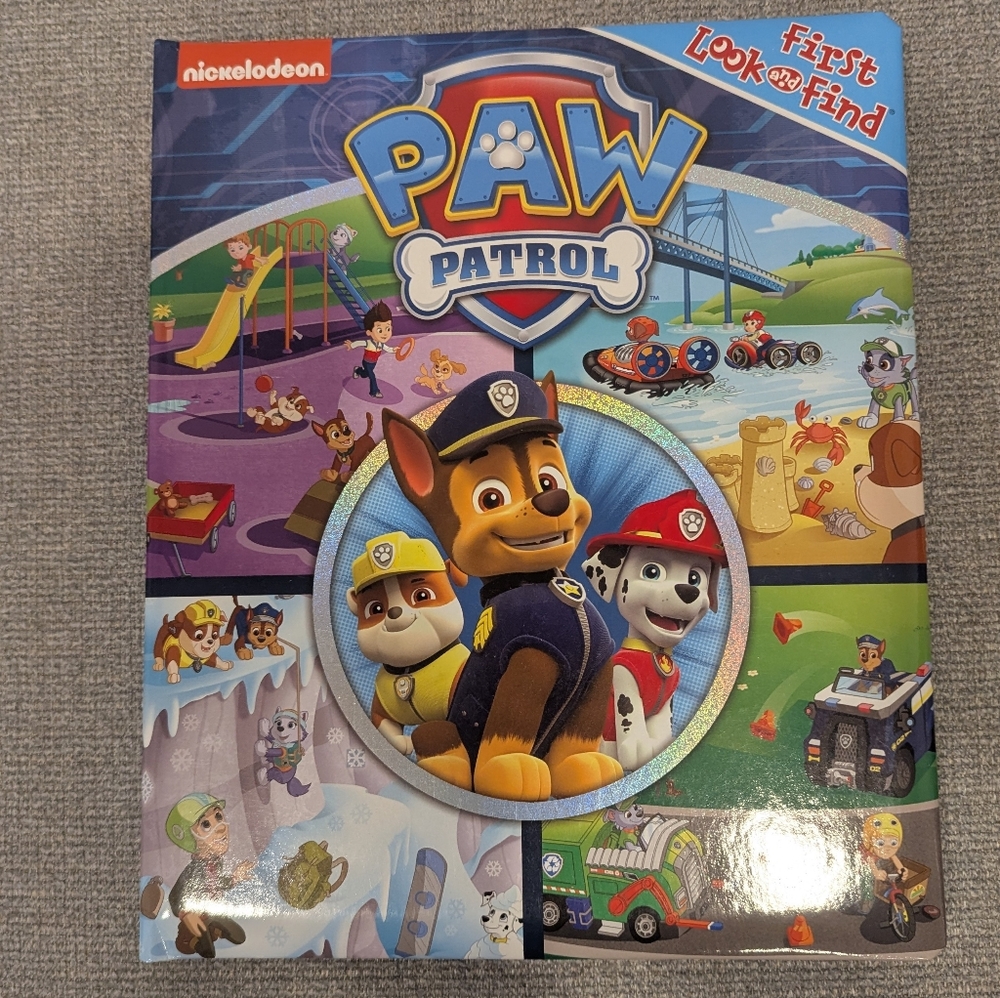 New Nickelodeon Paw Patrol Little First Look and Find Board Book Toddler
